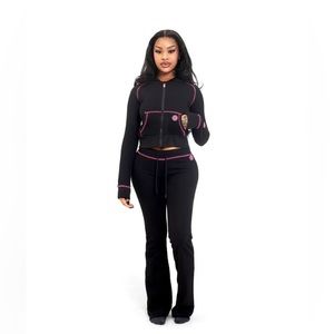 Body By Raven Tracy waffle knit track suit